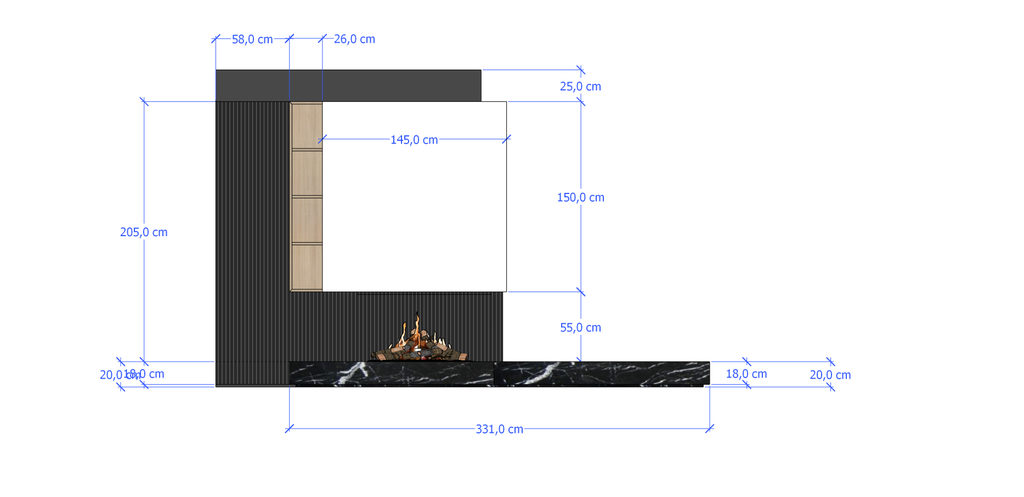 Gashaard Kalfire GP 110/55 CR hoek rechts